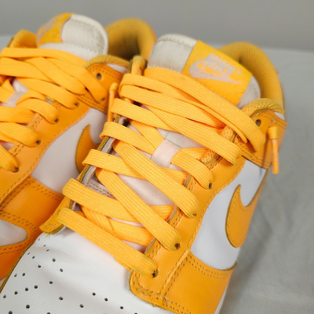 Nike Dunk Low Shoes Women Size 9 Laser Orange Sail White Leather Sneaker - Picture 13 of 16